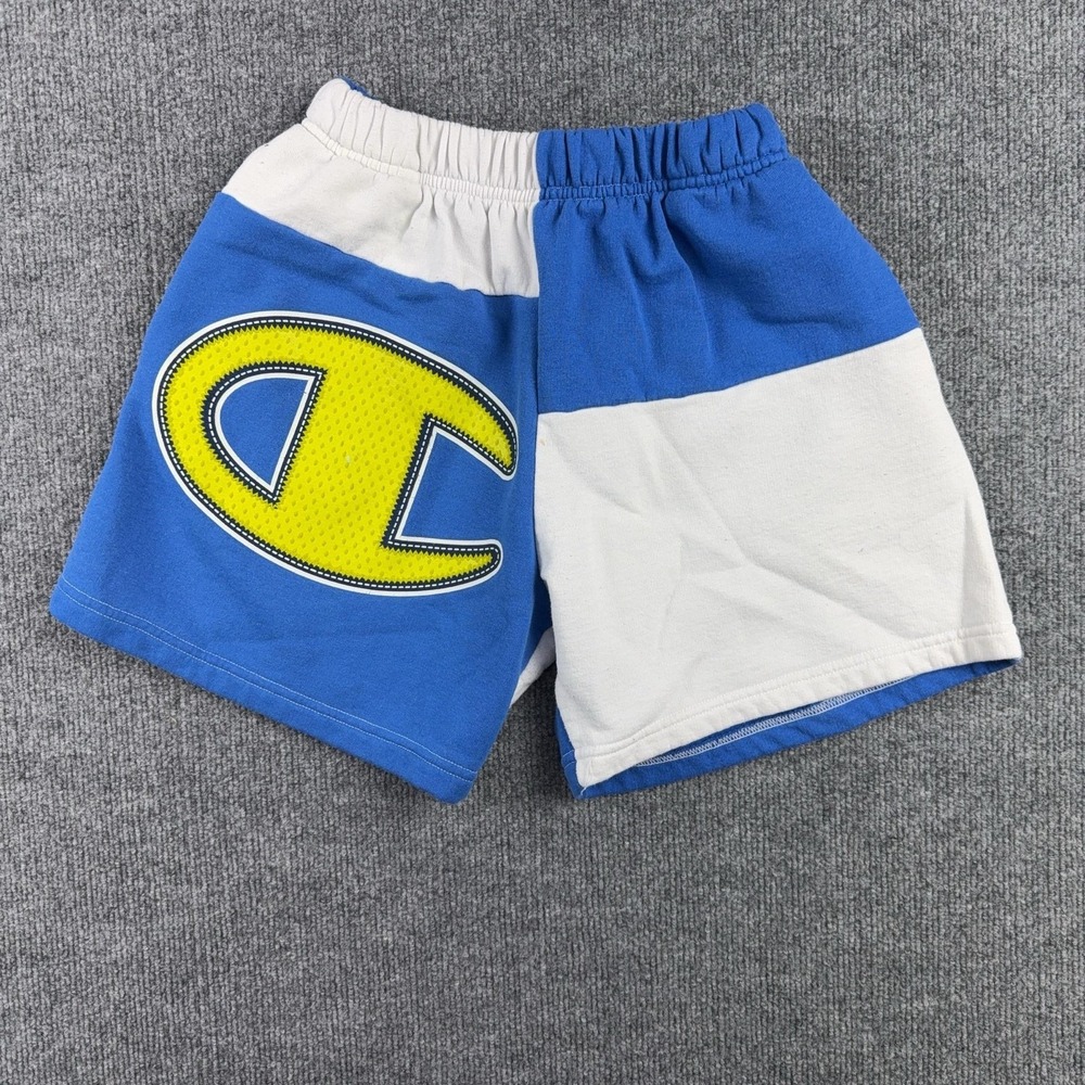 Frankie Shorts Mens XS Blue White Colorblock Sweat Elastic Waist‎ 5 Inseam Gym